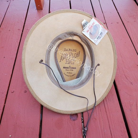 Minnetonka Safari Airflow Hat Boho Tan Size Medium - Picture 7 of 7